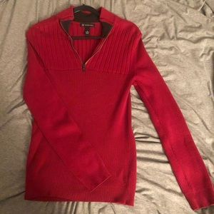 👨🏼👉🏻 INC Red Zip Pullover Sweater